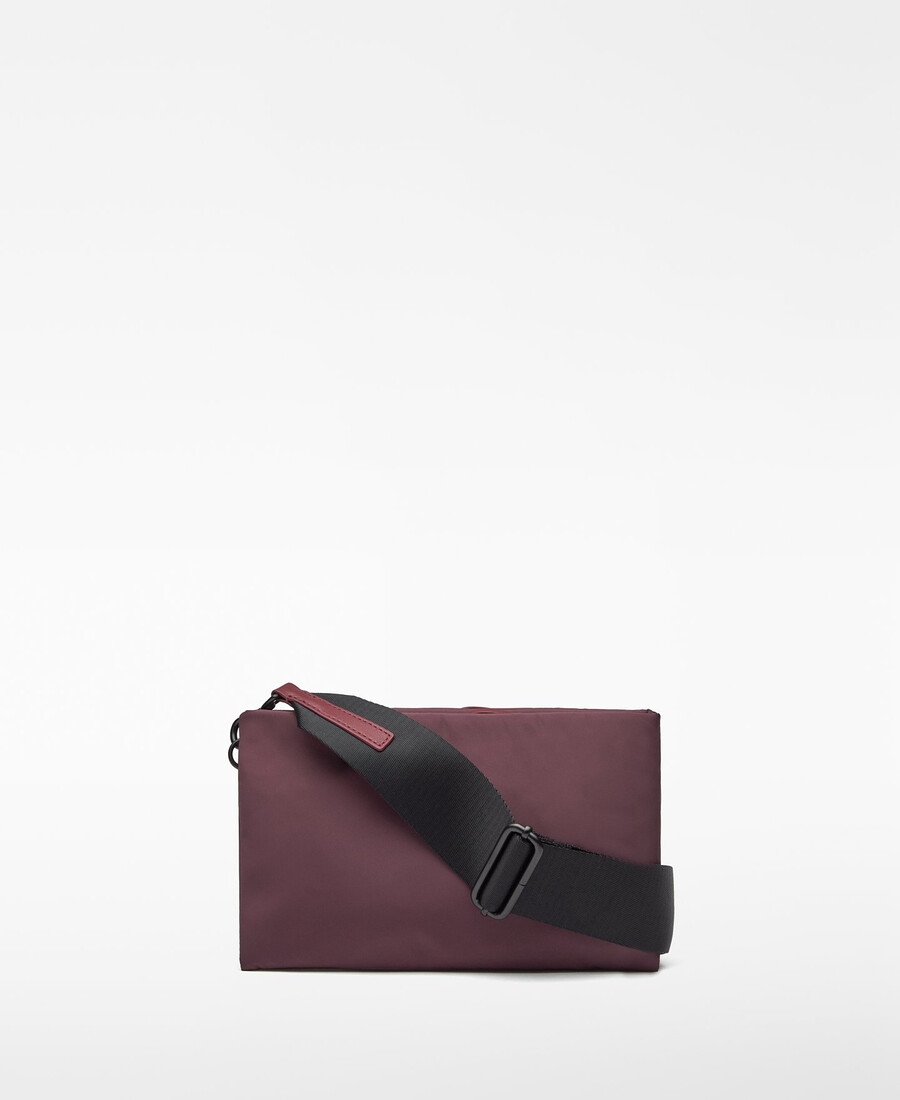 bandolera pequeña de nailon bicolor para mujer