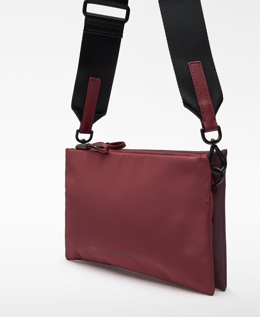 bandolera pequeña de nailon bicolor para mujer
