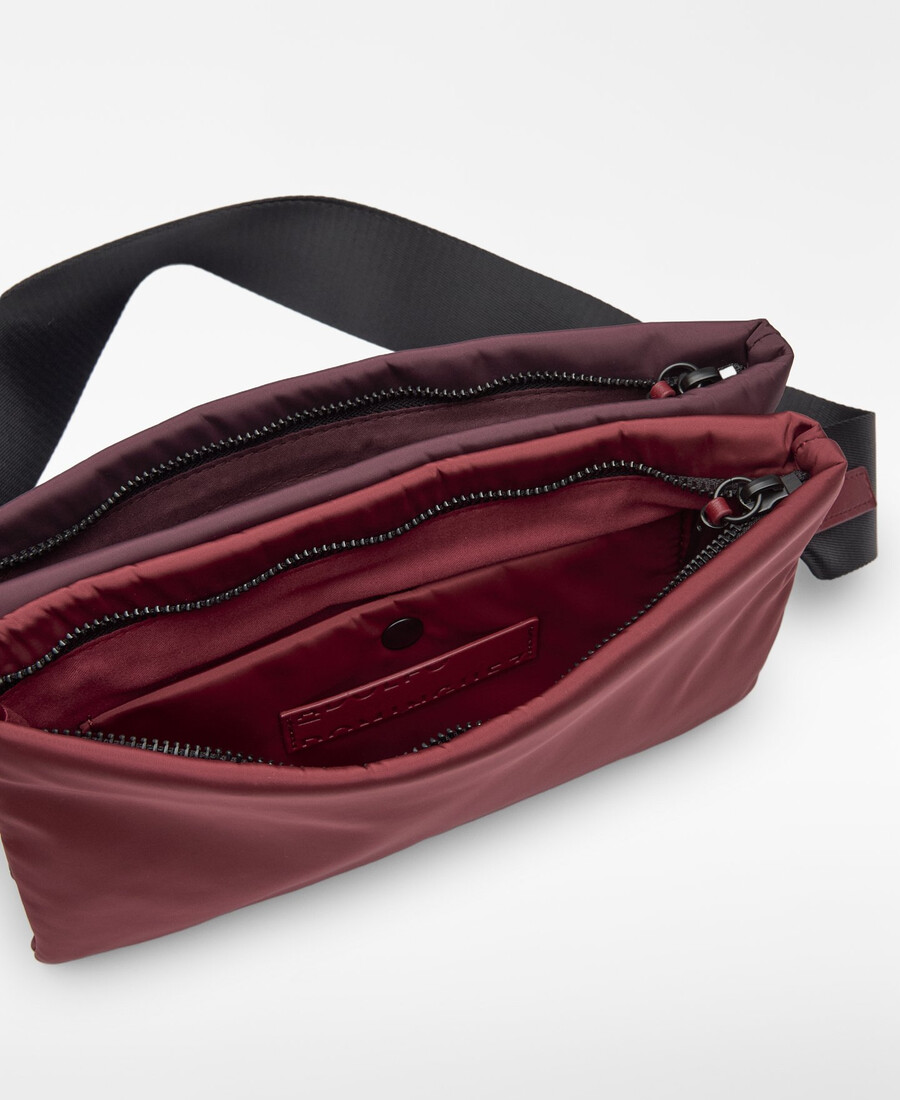 bandolera pequeña de nailon bicolor para mujer