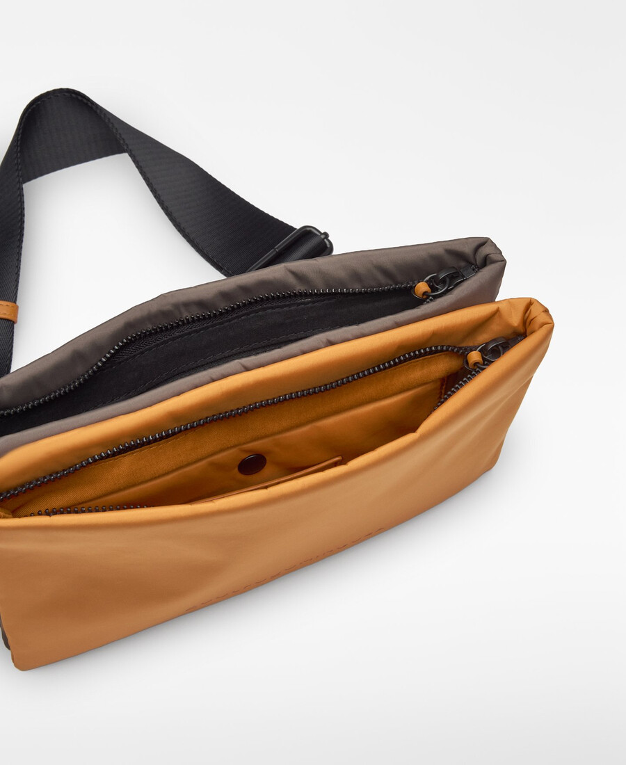 bandolera pequeña de nailon bicolor para mujer