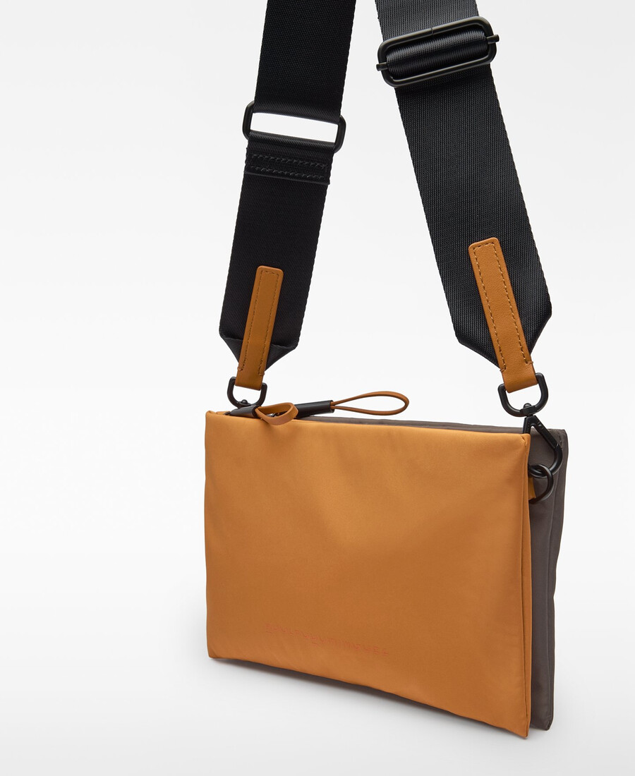 bandolera pequeña de nailon bicolor para mujer