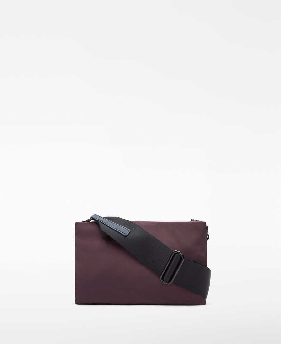 bandolera pequeña de nailon bicolor para mujer
