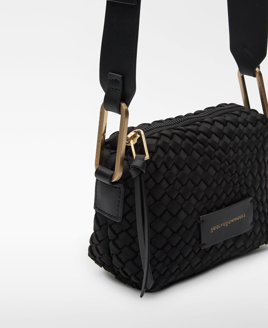 bolso bandolera pequeño de tejido trenzado para mujer