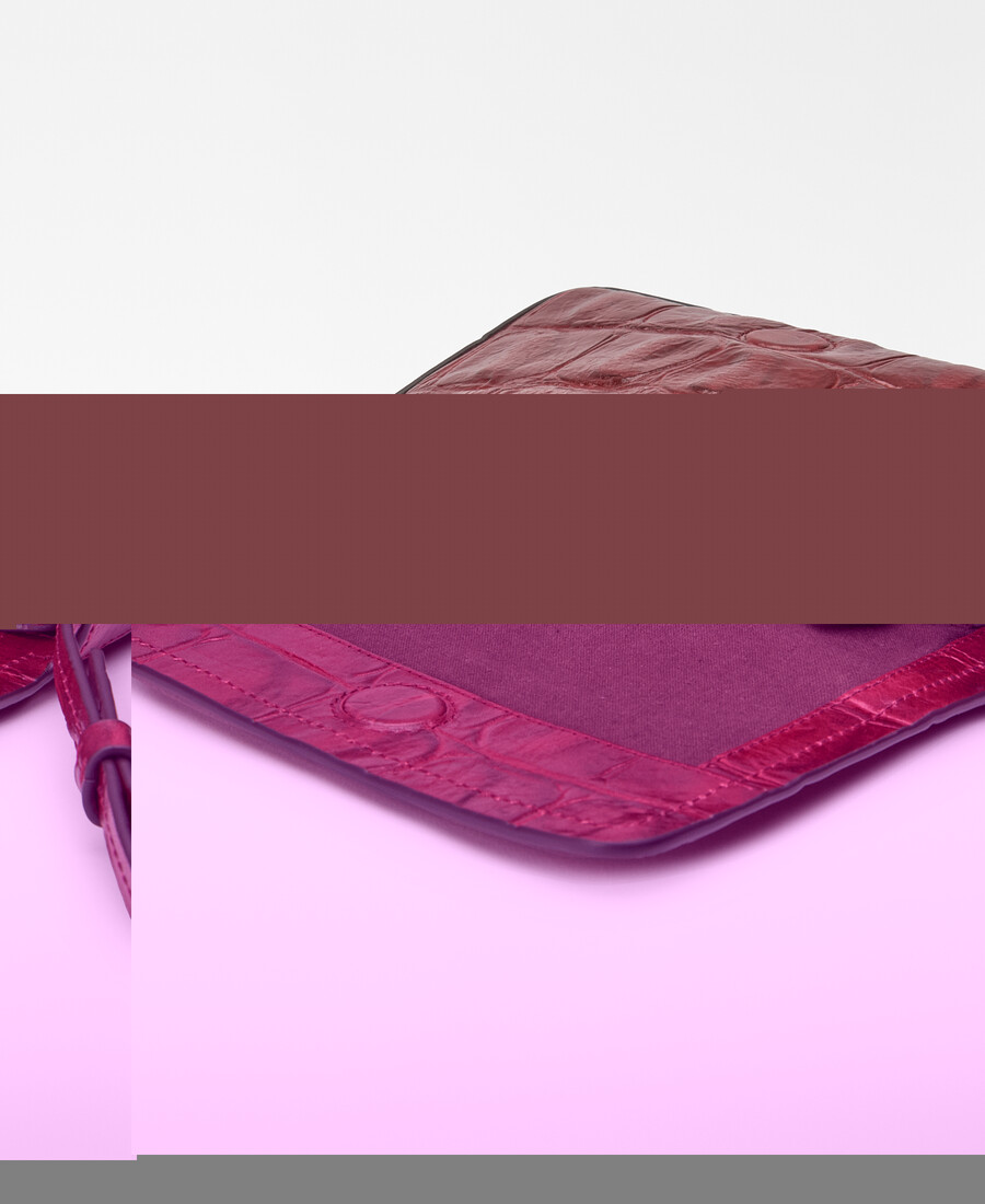 mini bolso bandolera mica con efecto cocodrilo para mujer
