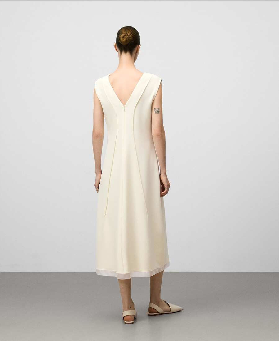 vestido ajustado escote en v mujer
