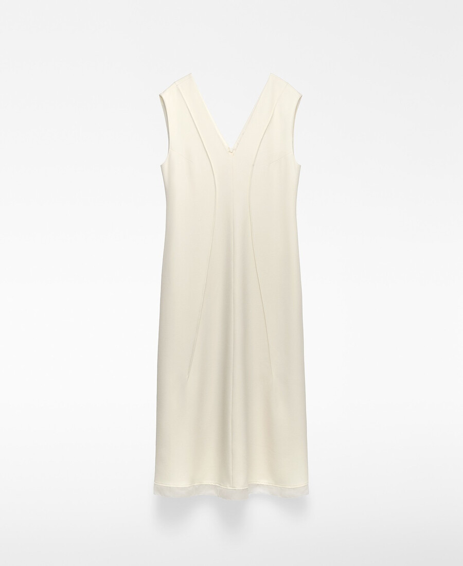 vestido ajustado escote en v mujer