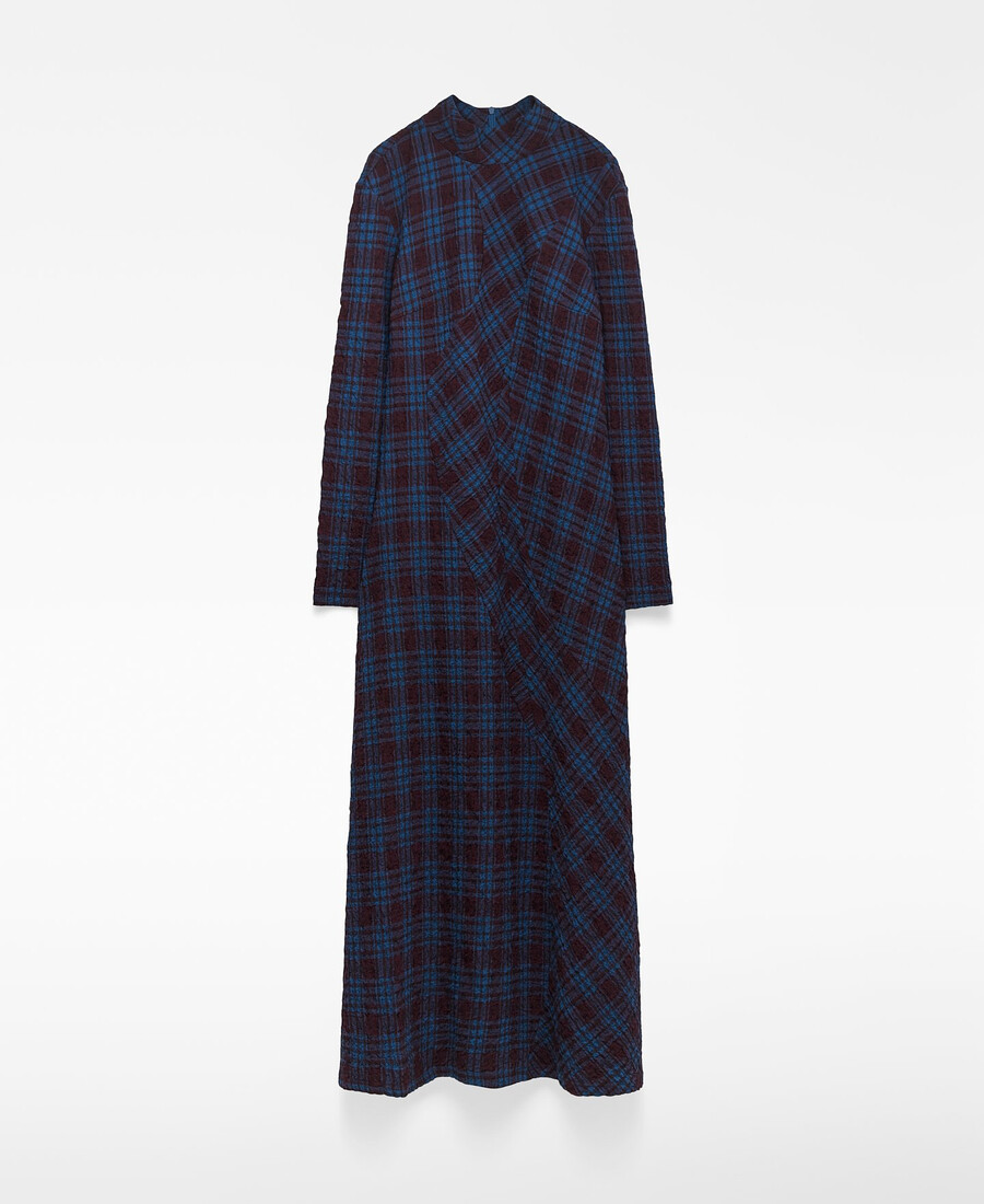 vestido ajustado a cuadros para mujer