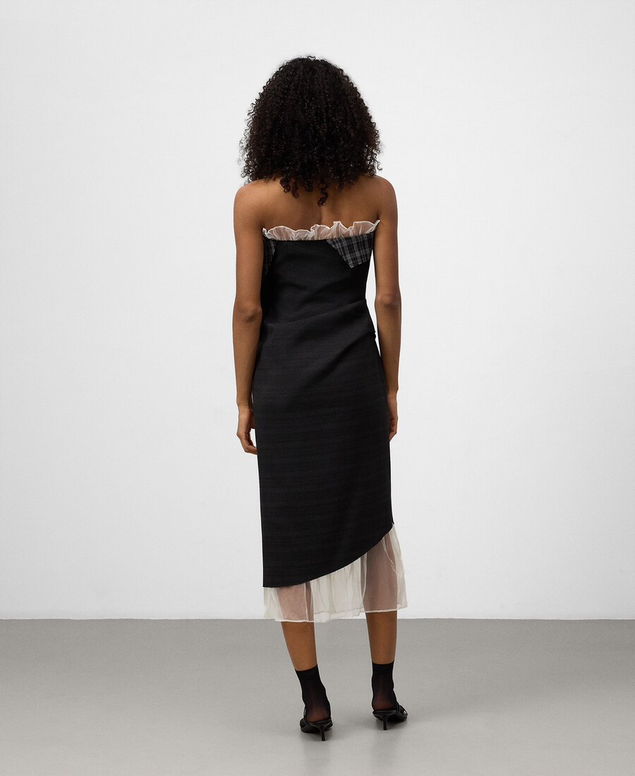 vestido combinado mujer