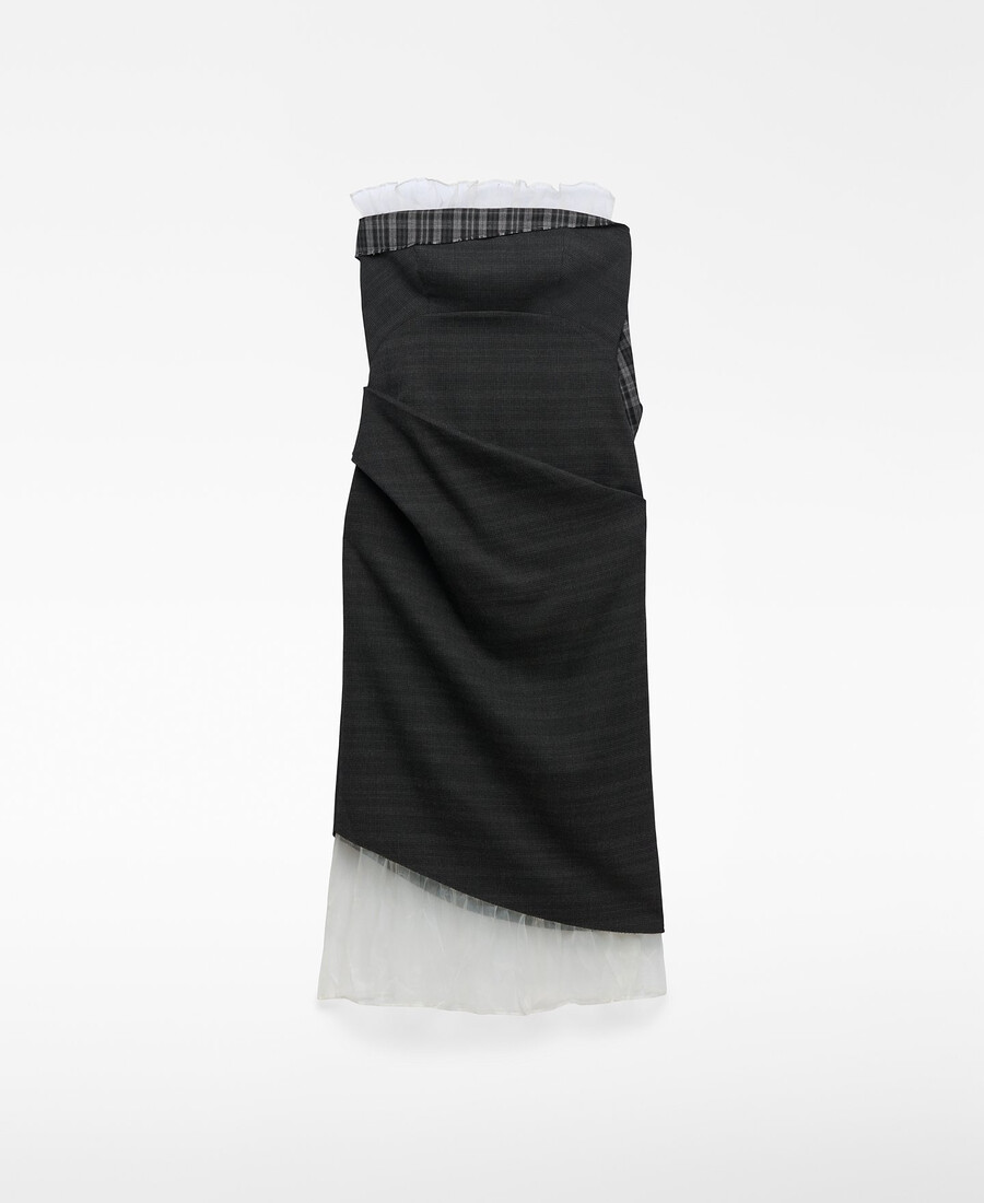 vestido combinado mujer