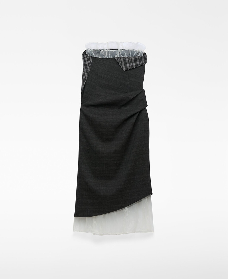 vestido combinado mujer