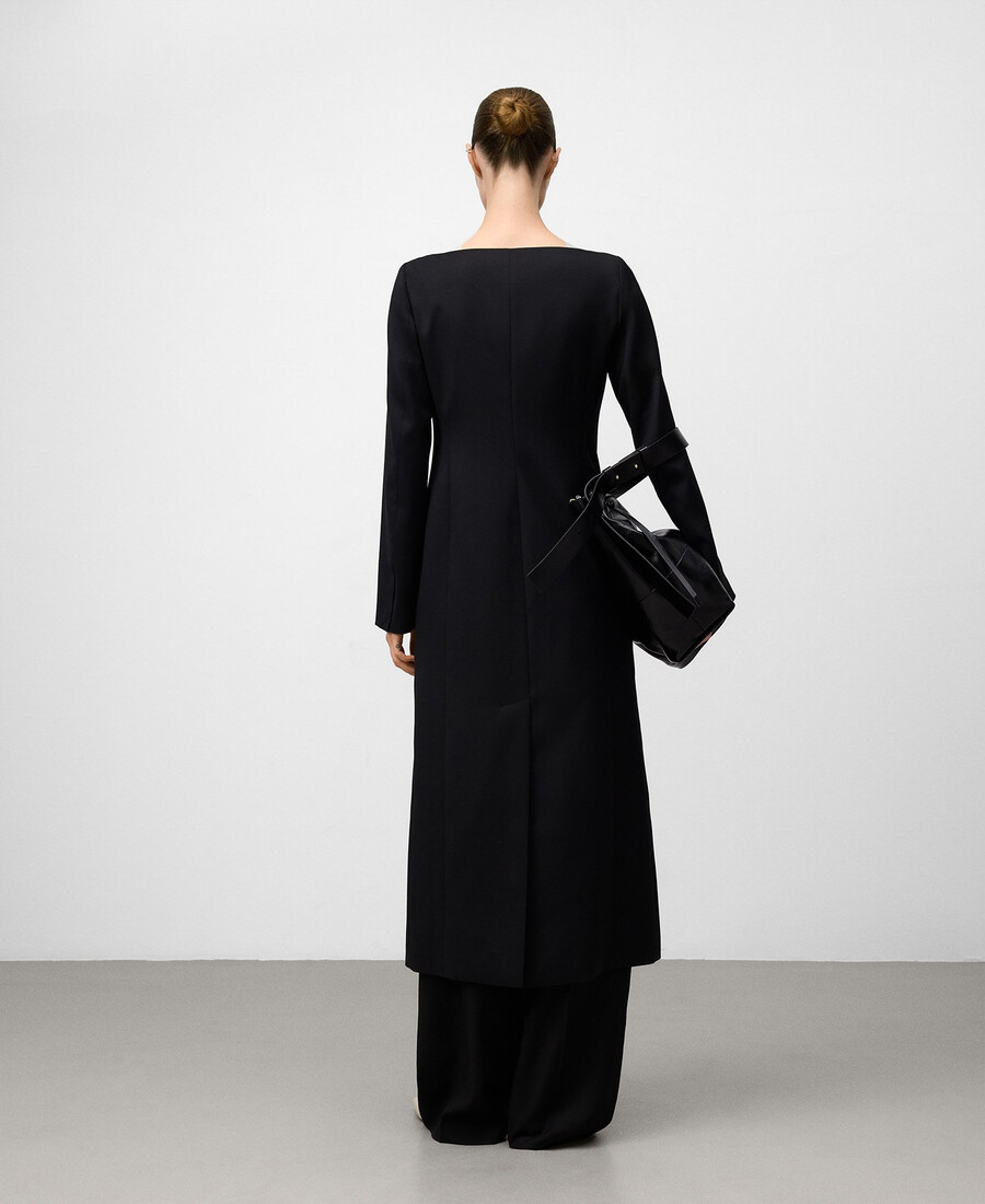 vestido sastre con escote barco para mujer