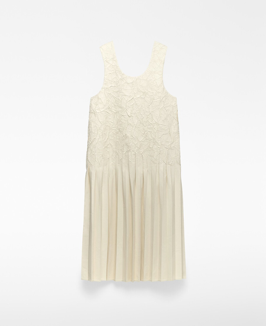 vestido plisado de mujer de piel y sin piel