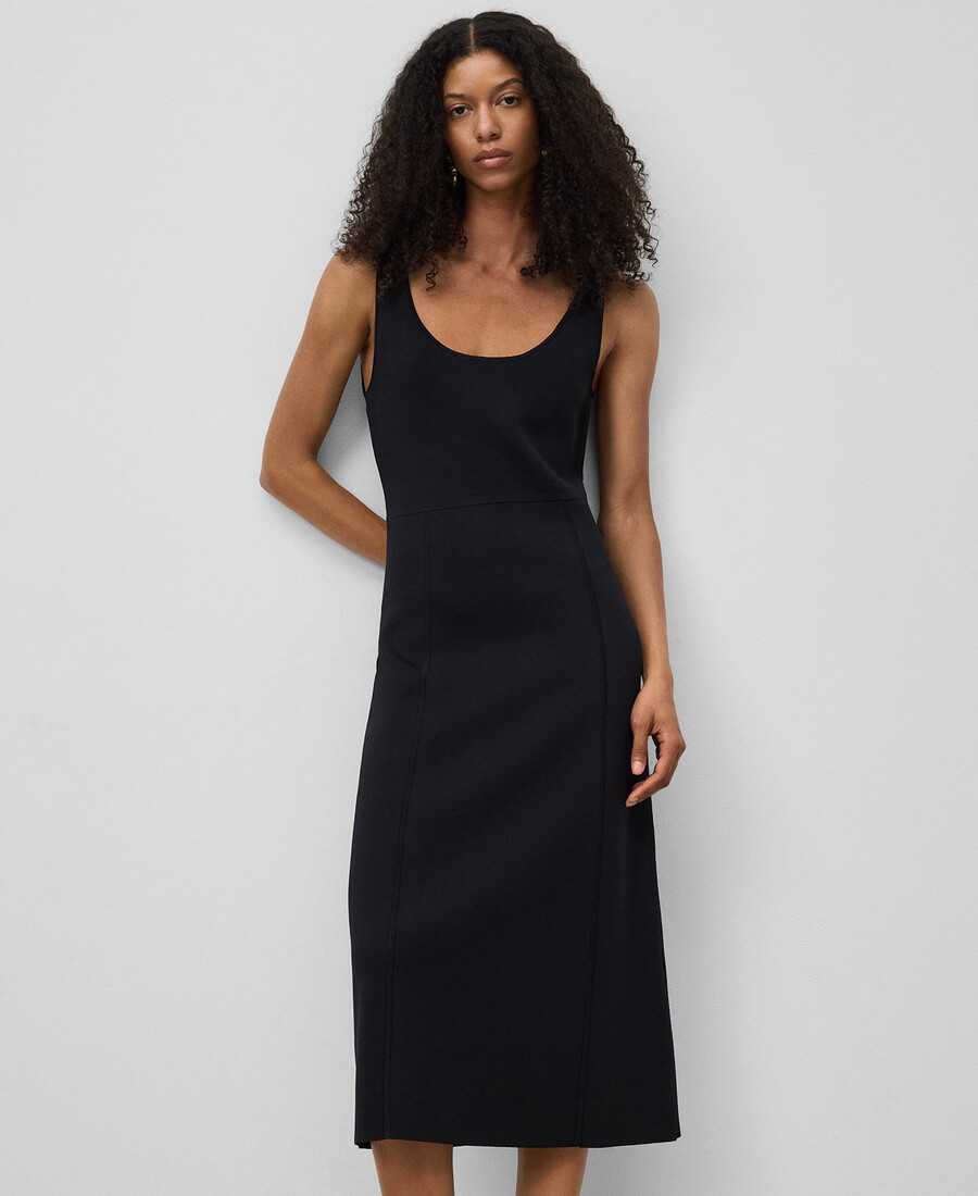 vestido midi de punto mujer