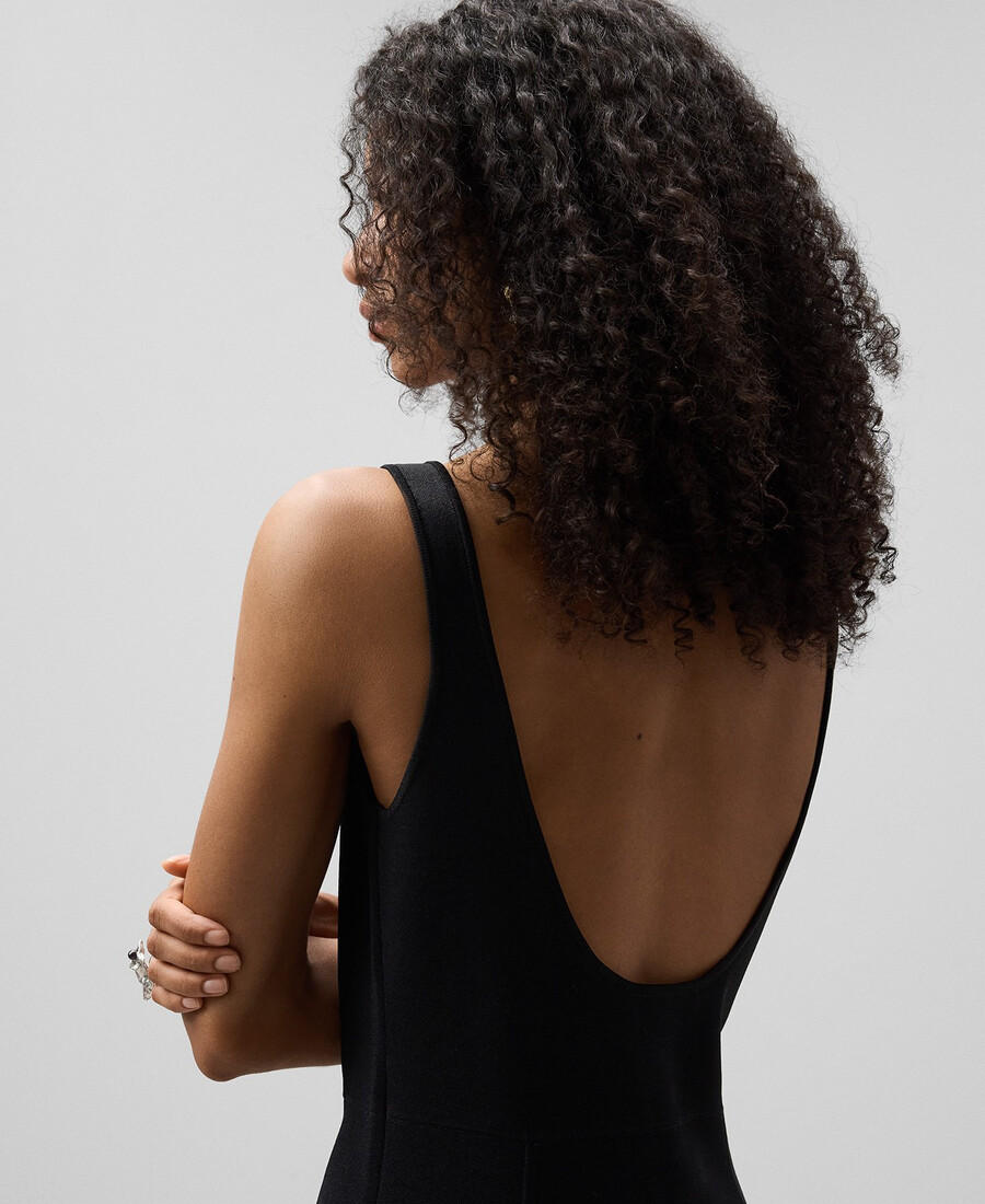vestido midi de punto mujer