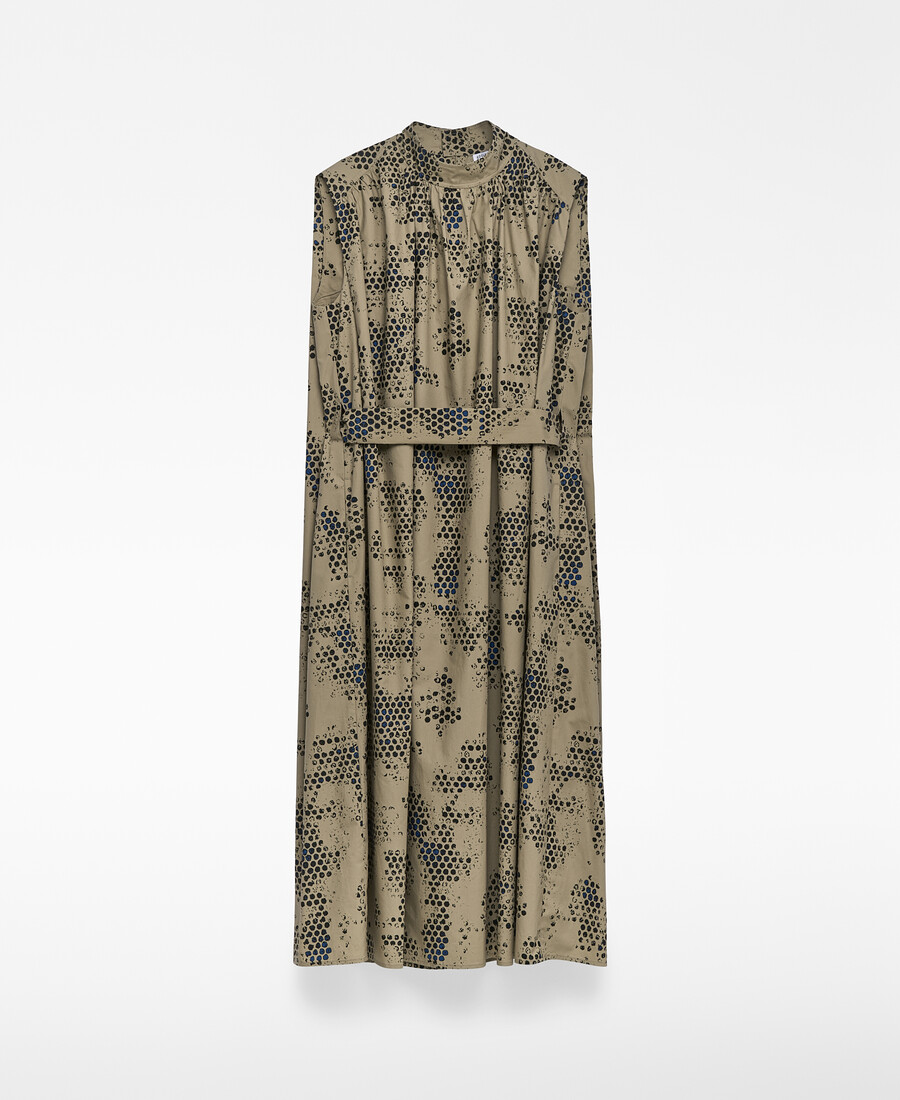 vestido estampado de algodón orgánico para mujer