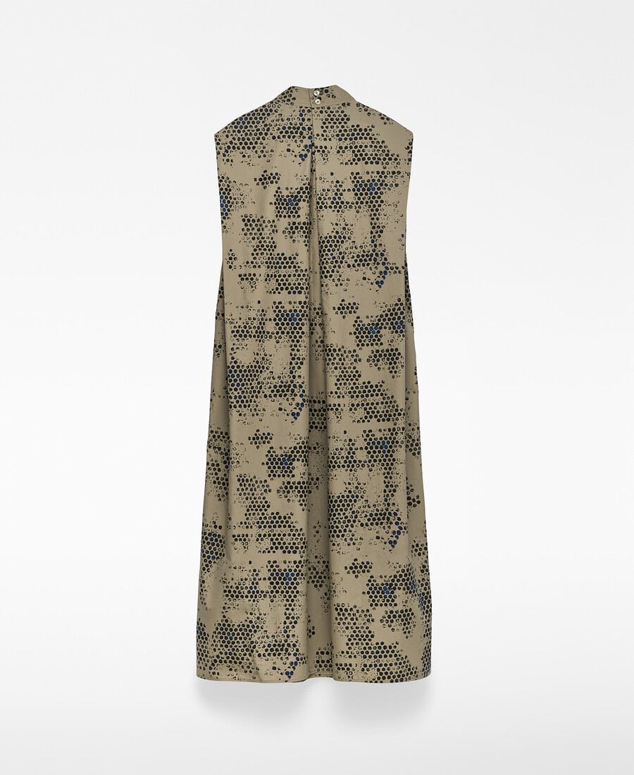 vestido estampado de algodón orgánico para mujer