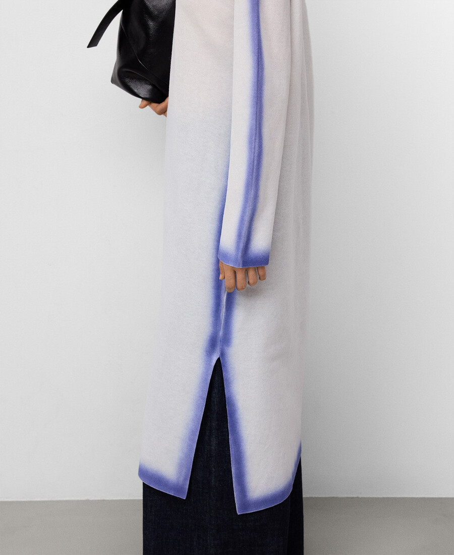 vestido de punto efecto spray mujer