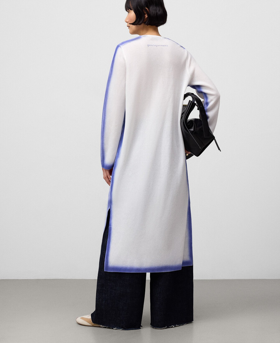 vestido de punto efecto spray mujer