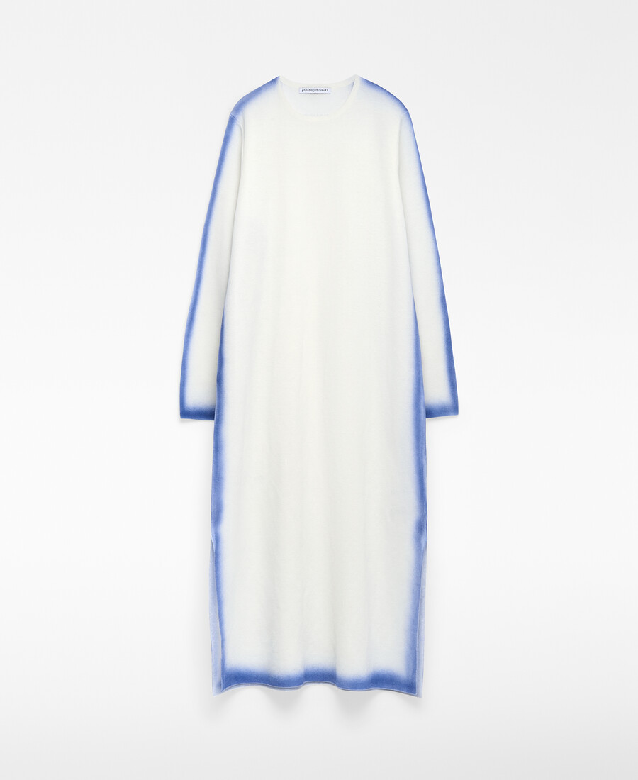 vestido de punto efecto spray mujer