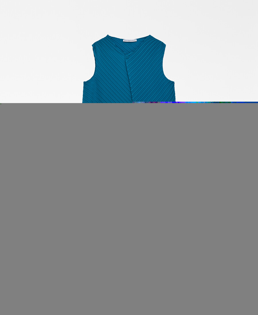 vestido arrugado con pliegues para mujer