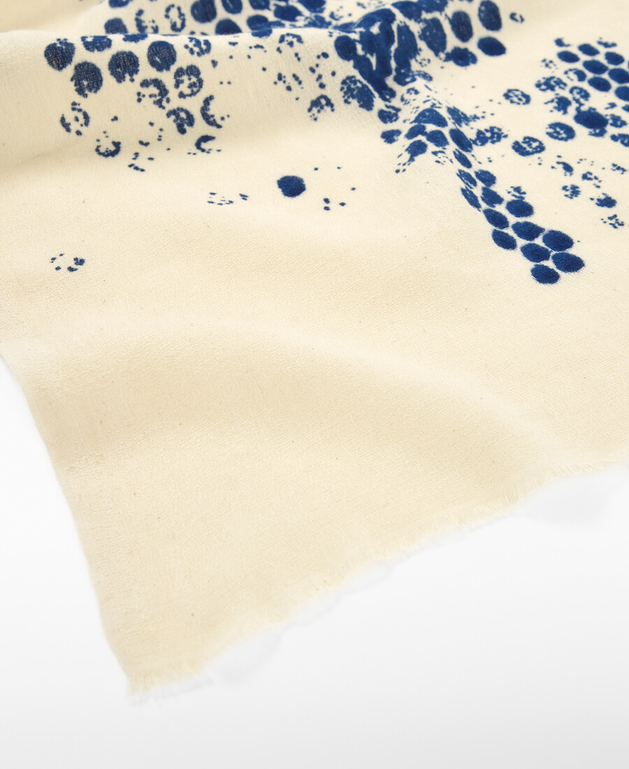chal de algodón estampado jacquard para mujer
