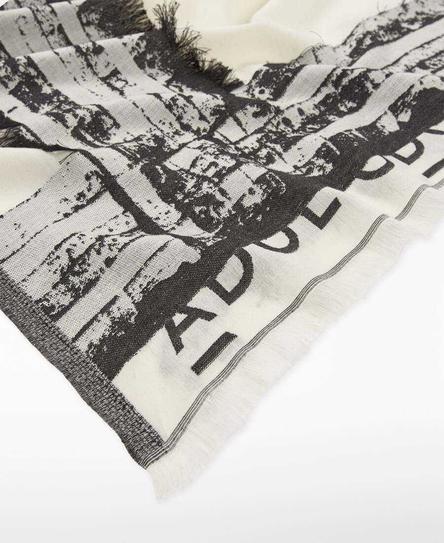chal estampado de algodón orgánico para mujer