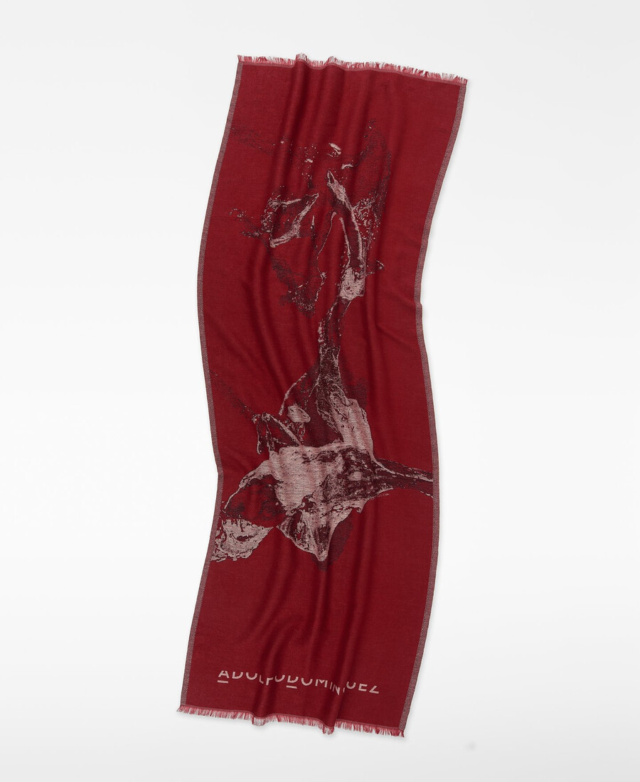 chal de mujer estampado jacquard de algodón