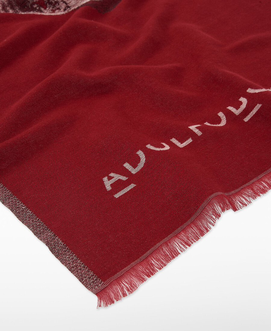 chal de mujer estampado jacquard de algodón