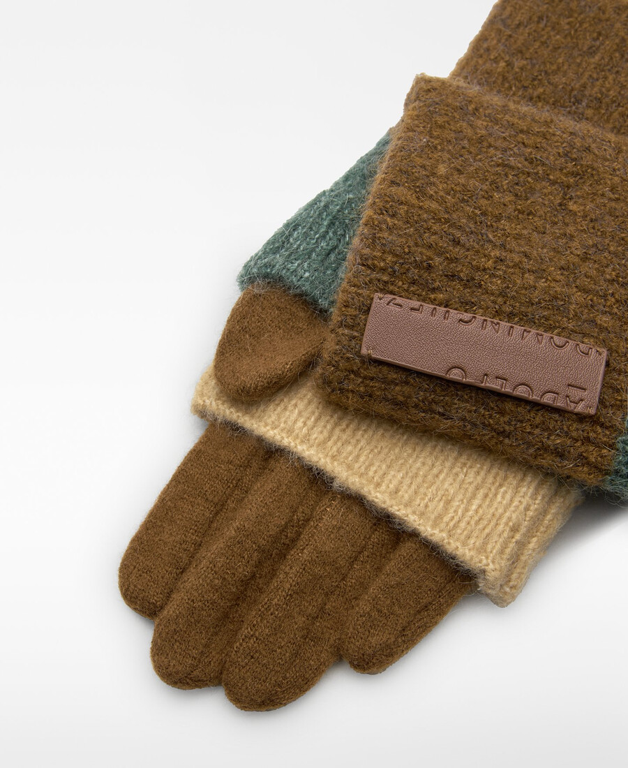 guantes de punto convertibles para mujer
