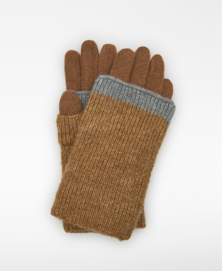 guantes de punto convertibles para mujer