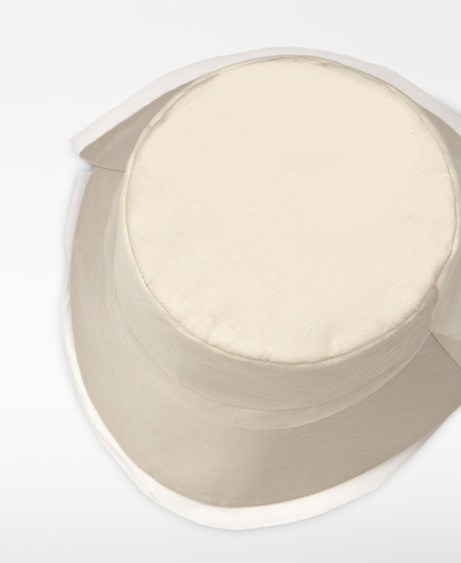 sombrero combinado de ala asimétrica para mujer
