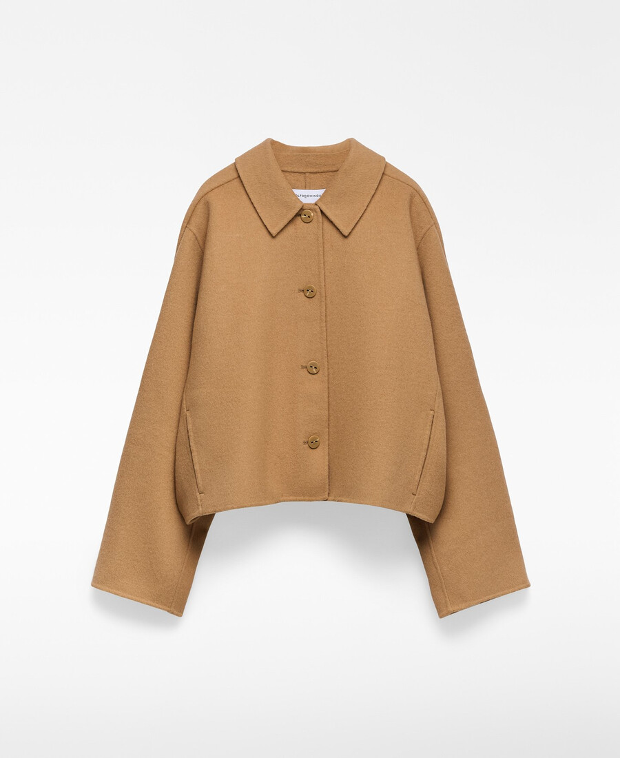 chaqueta corta con capa trasera mujer