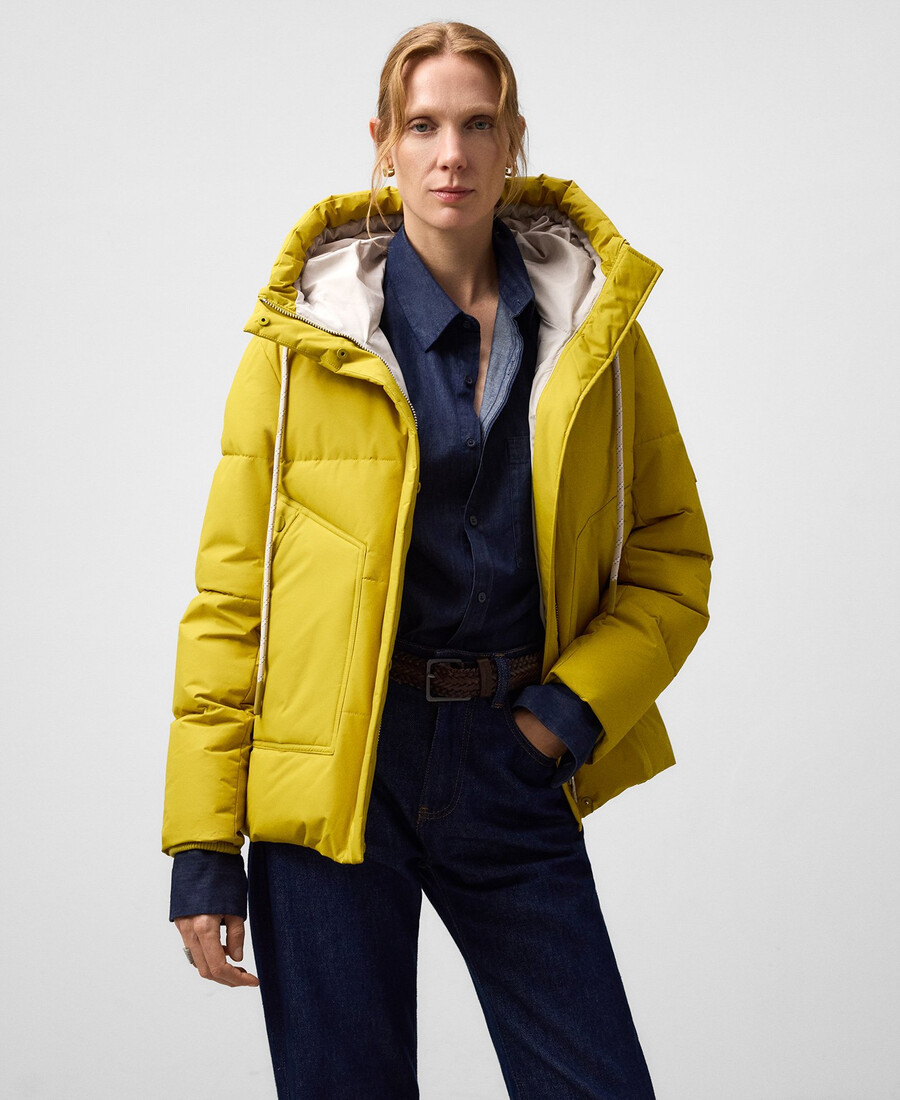 chaqueta acolchada con capucha mujer