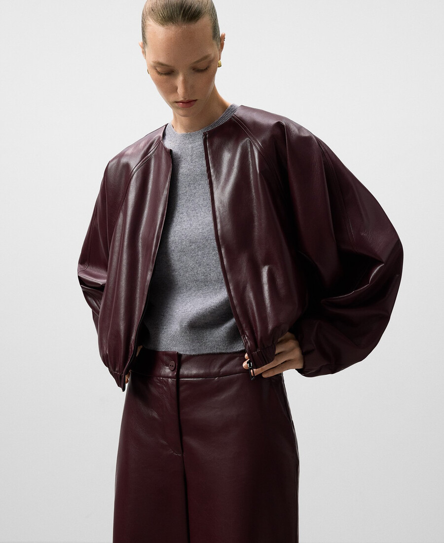 chaqueta bomber de piel y no piel para mujer
