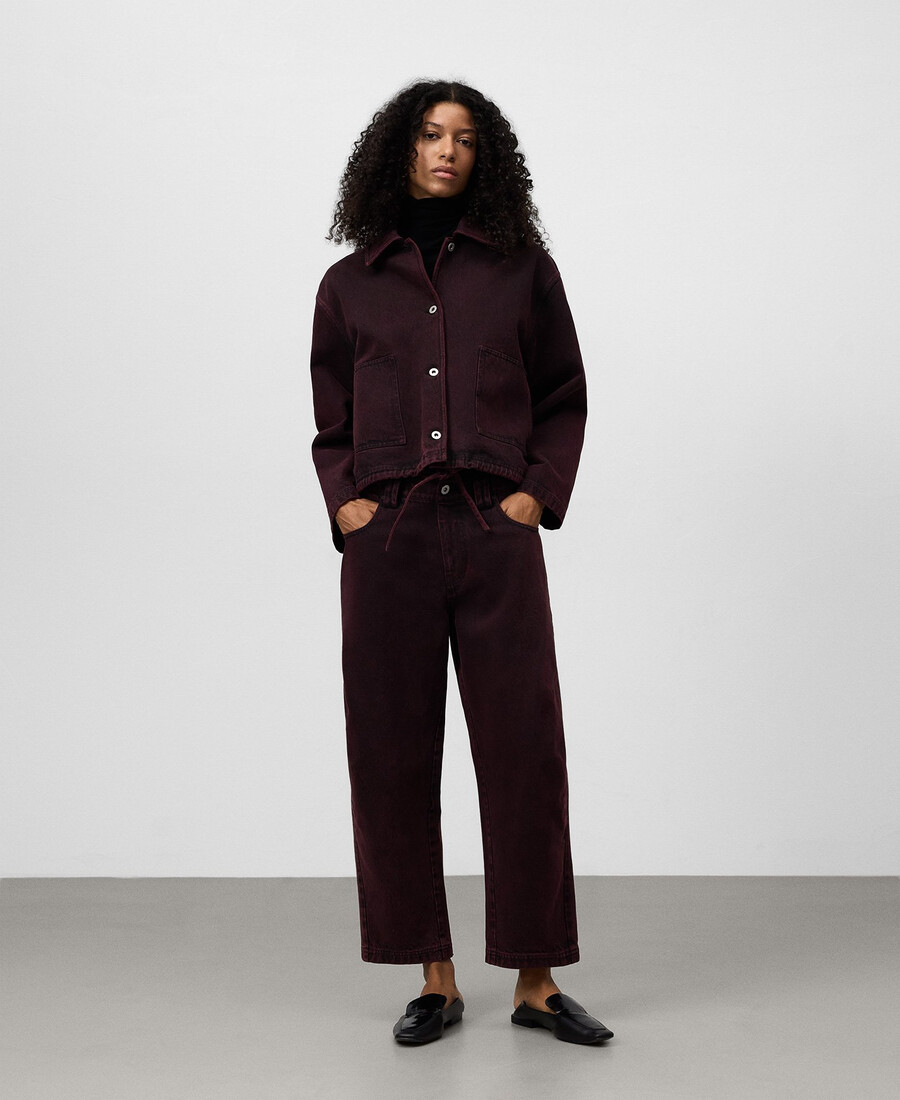 chaqueta corta vaquera lavada mujer