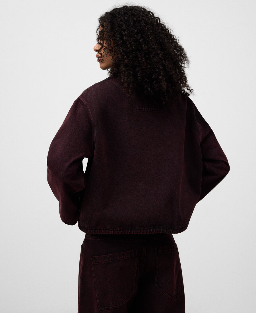 chaqueta corta vaquera lavada mujer