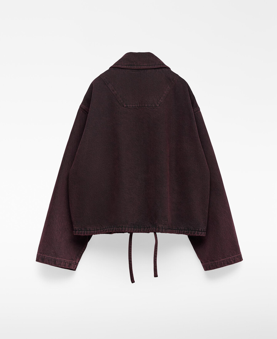 chaqueta corta vaquera lavada mujer