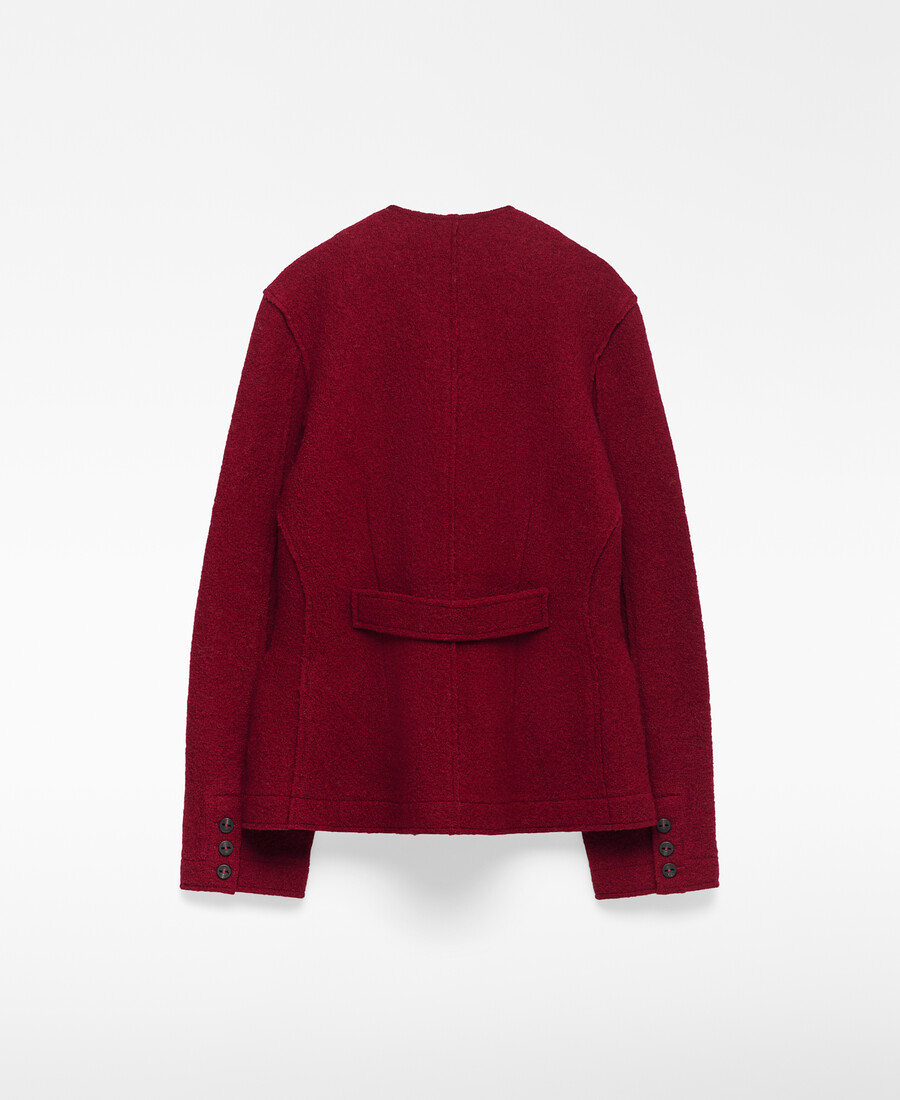 chaqueta entallada de lana merino para mujer