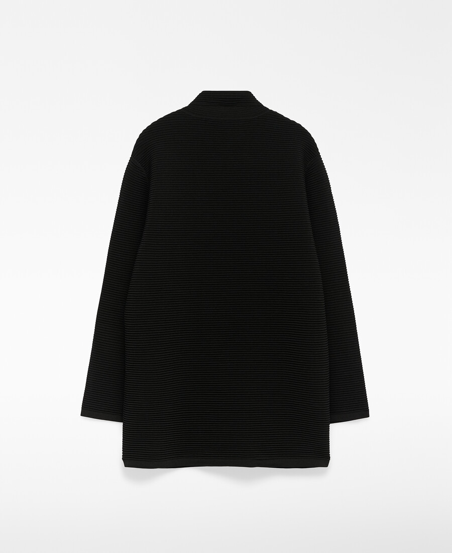 chaqueta cruzada de punto estructurado para mujer