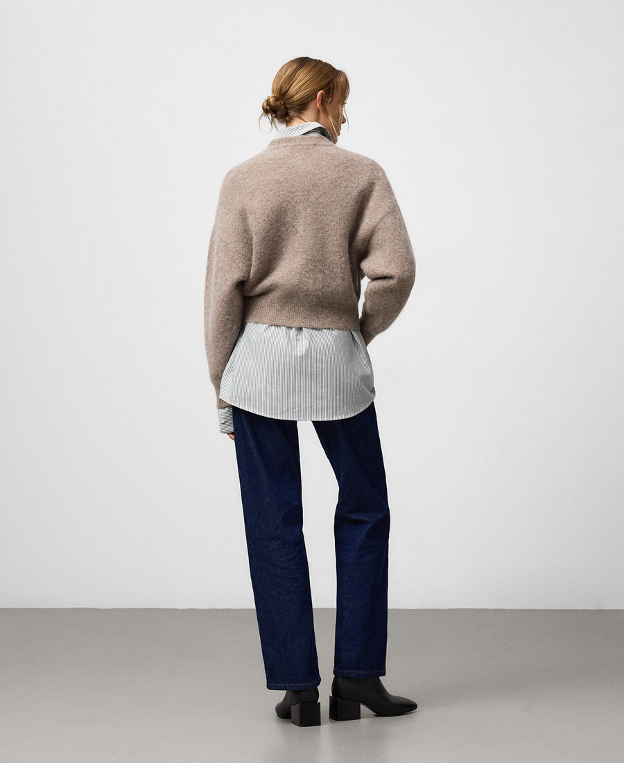 chaqueta bomber de punto cepillado para mujer