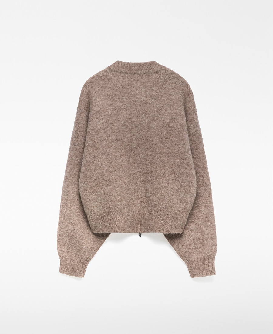 chaqueta bomber de punto cepillado para mujer