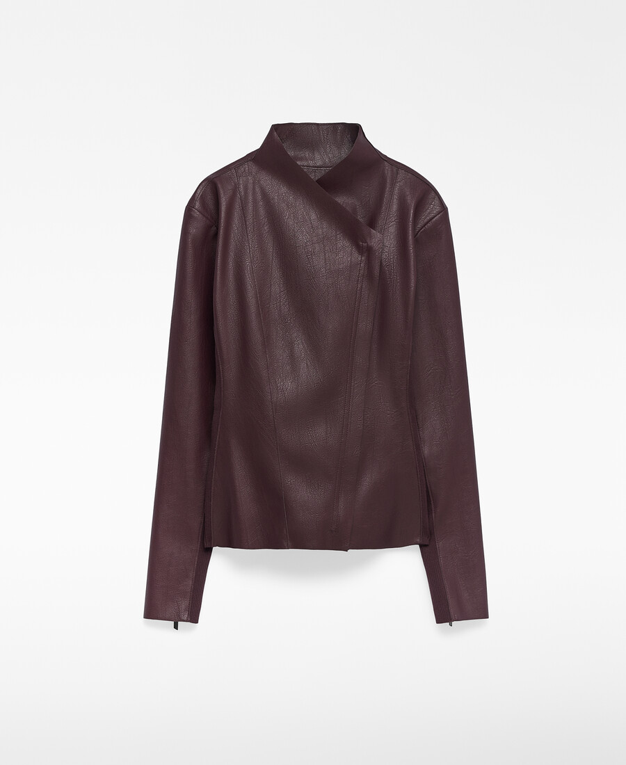 chaqueta biker de piel y no piel para mujer