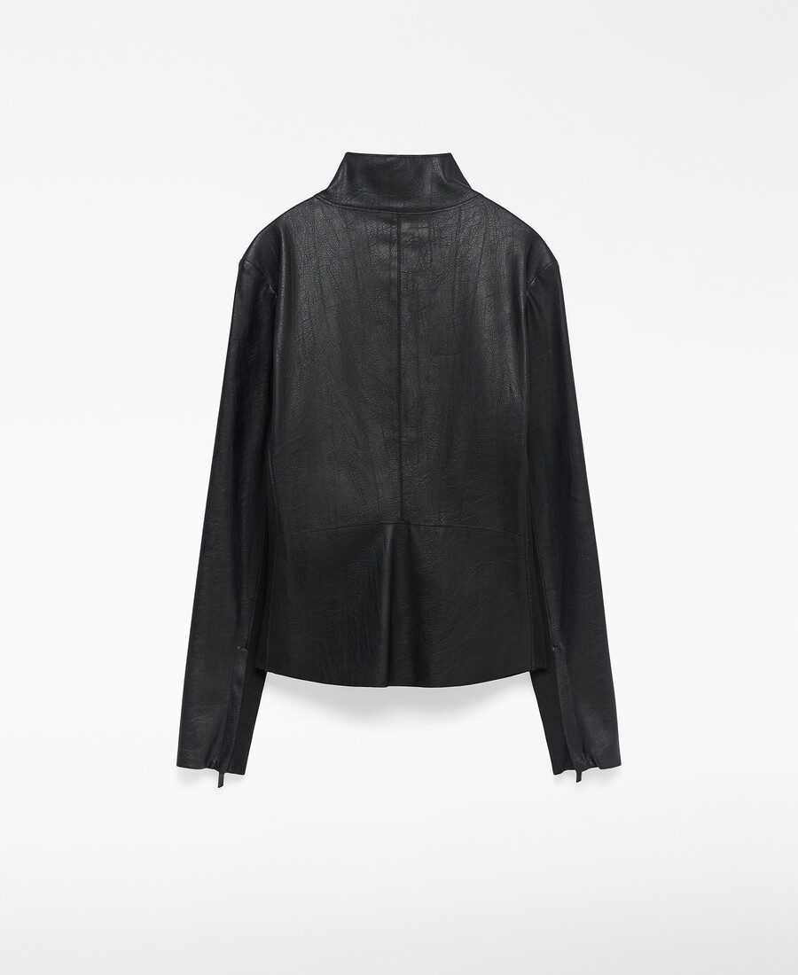 chaqueta biker de piel y no piel para mujer