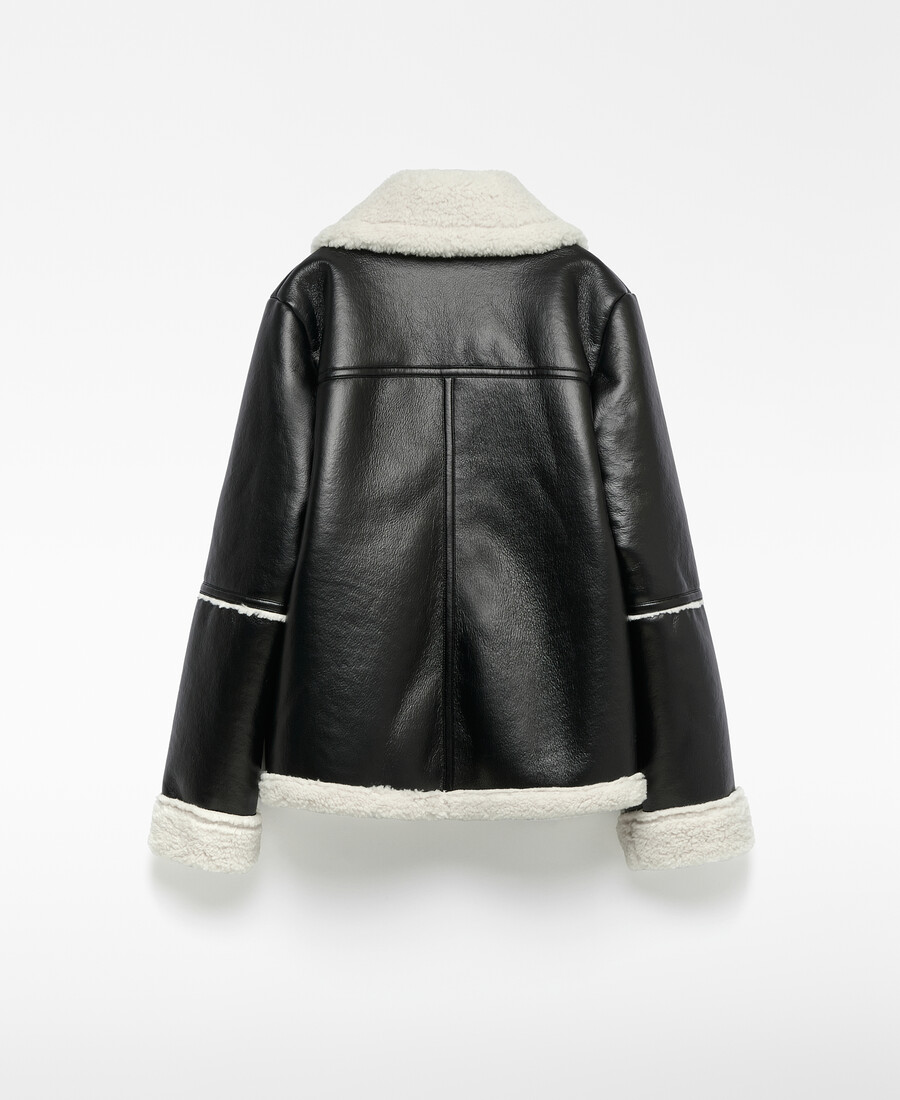 chaqueta de doble cara para mujer sin piel