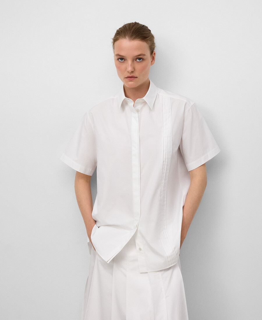 camisa oversize de algodón orgánico para mujer