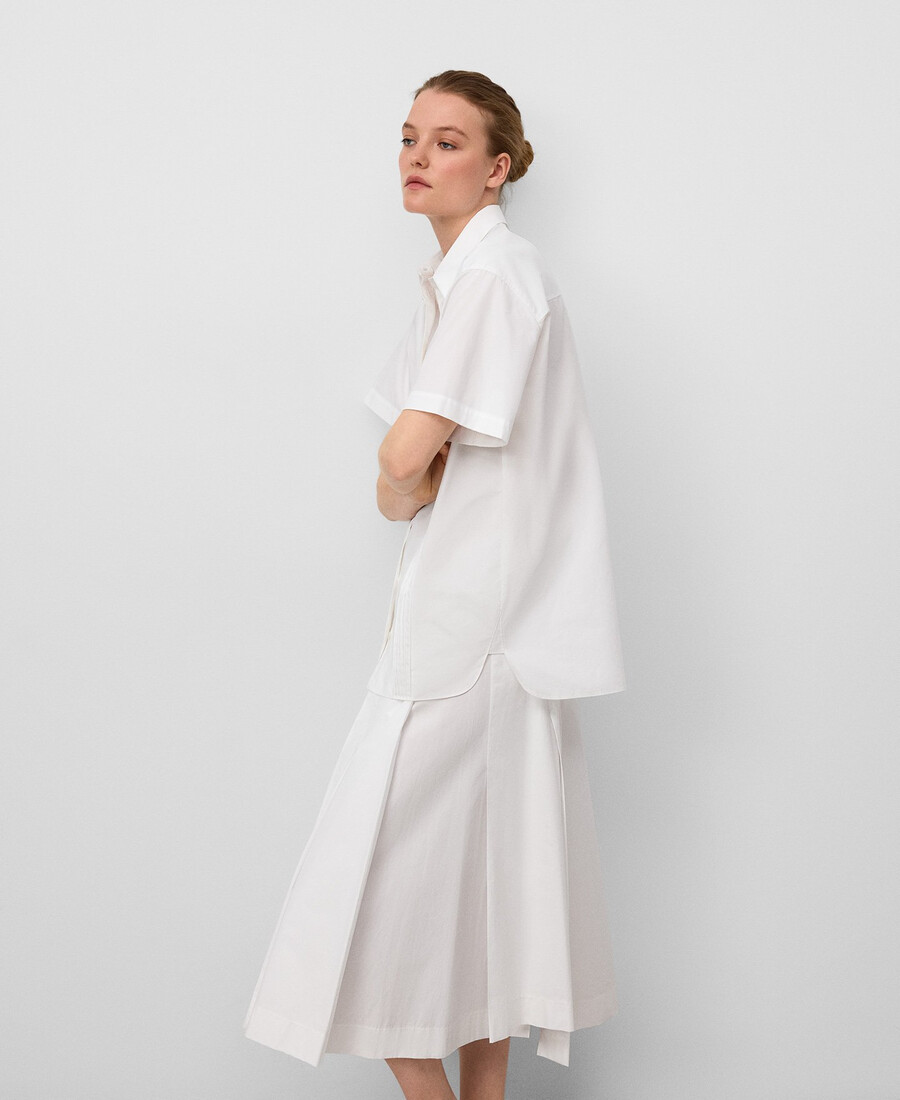 camisa oversize de algodón orgánico para mujer