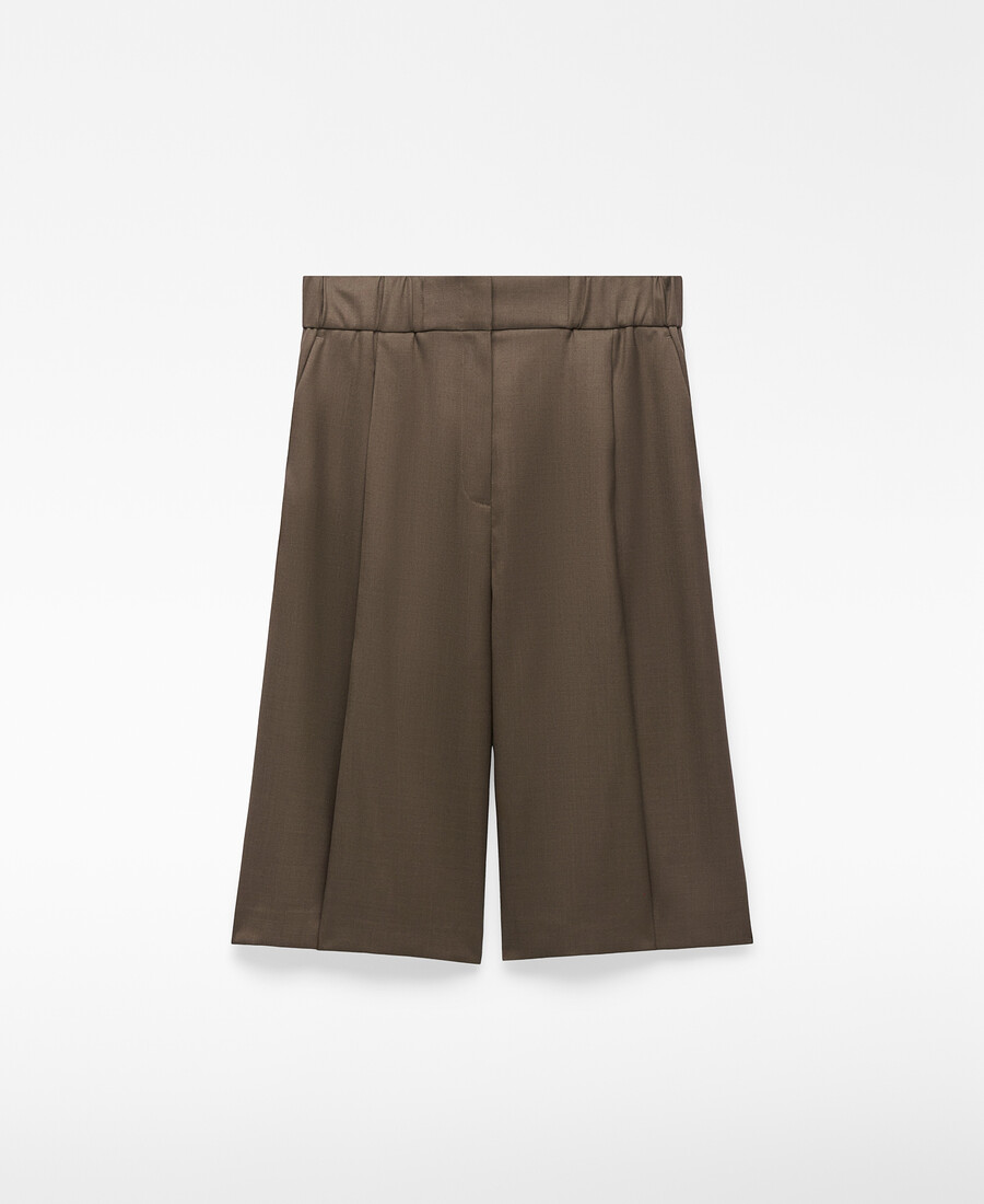 bermudas anchas de corte entallado para mujer