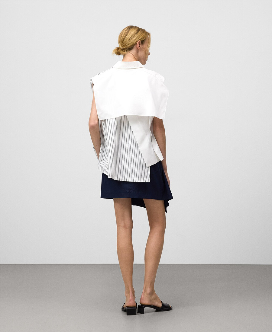 minifalda drapeada mujer