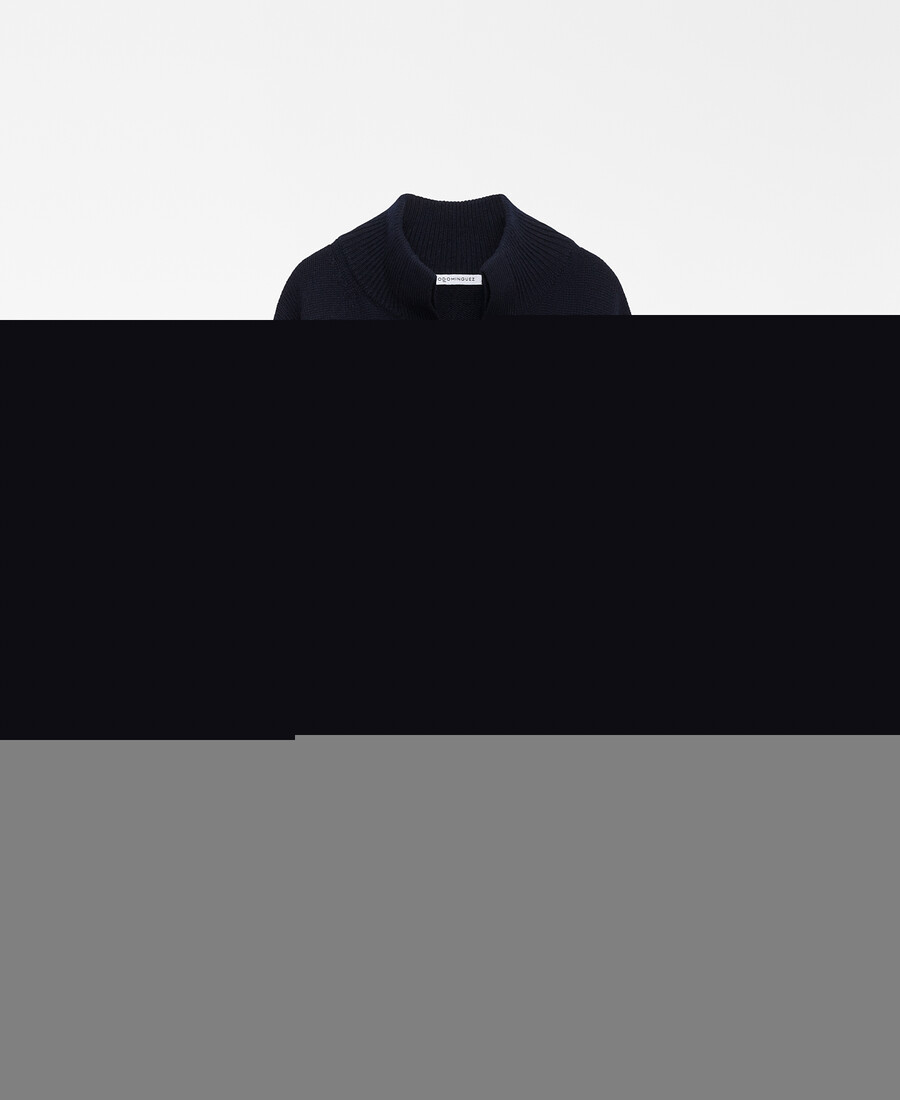 suéter de cuello alto de lana merino para mujer