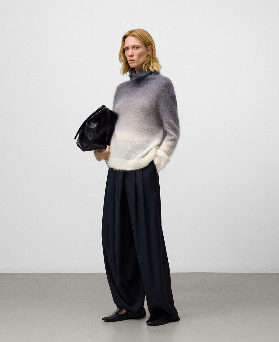 suéter de punto ombré para mujer